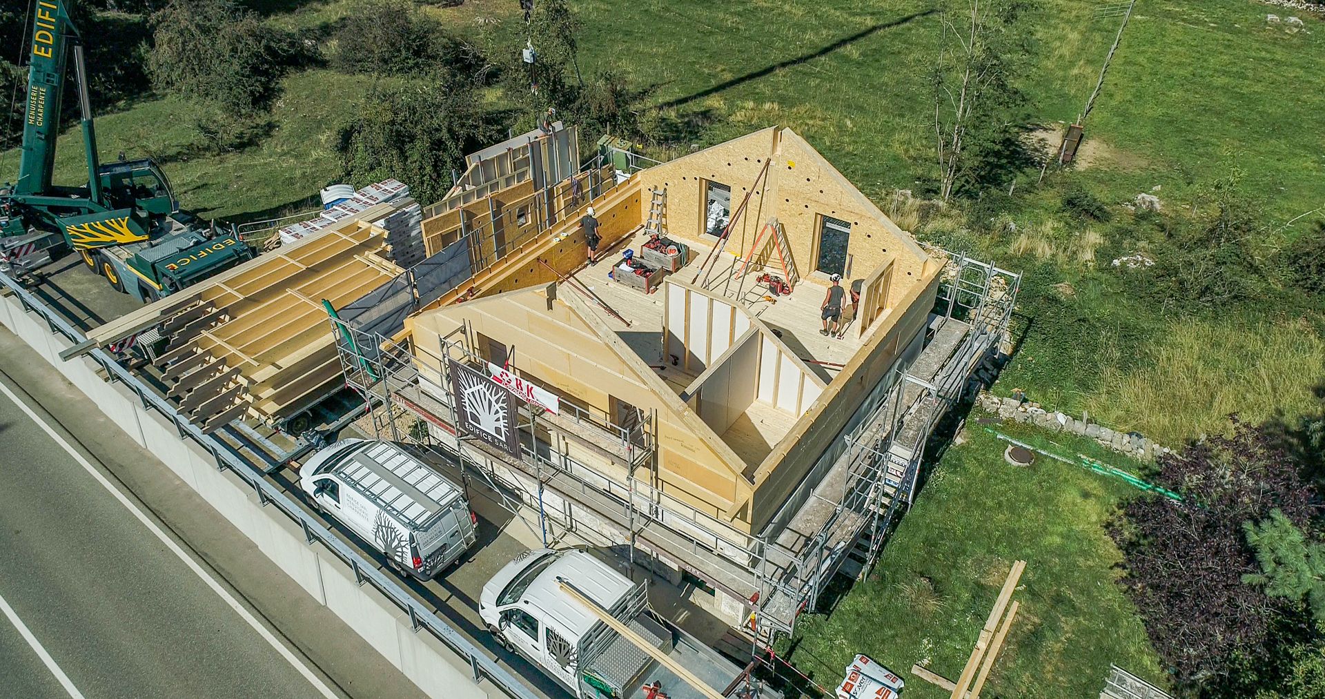 Construction d'une maison en ossature bois au Noirmont    