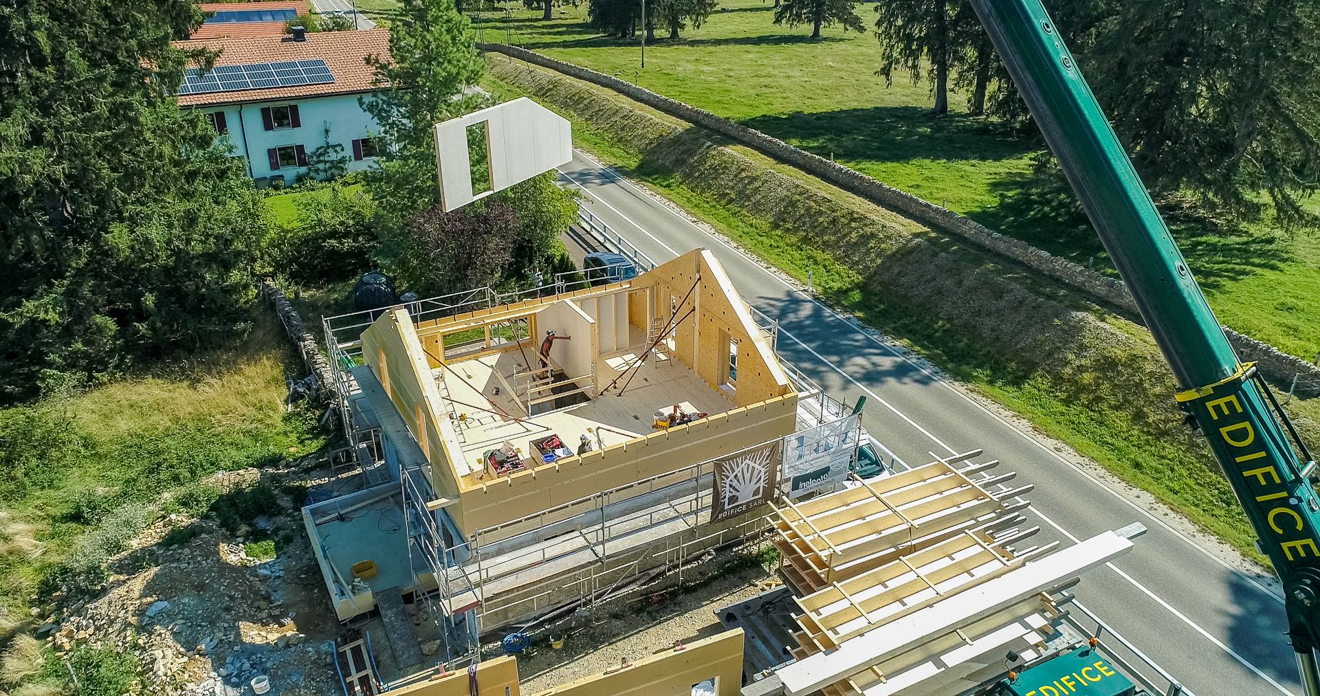 Construction d'une maison en ossature bois au Noirmont    