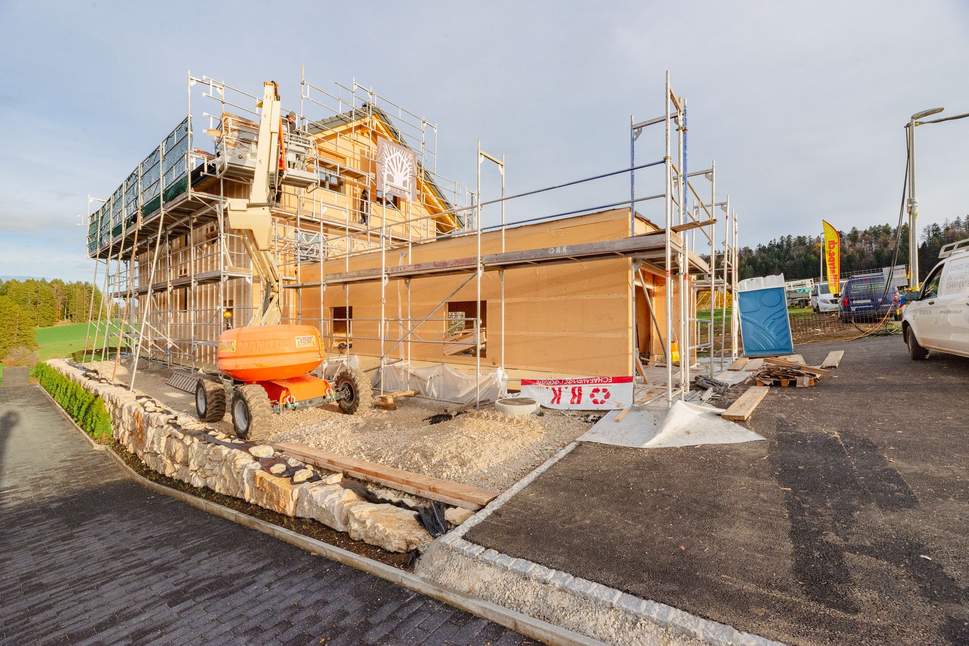 Construction d'une villa individuelle en ossature bois à la Ferrière (Berne)    